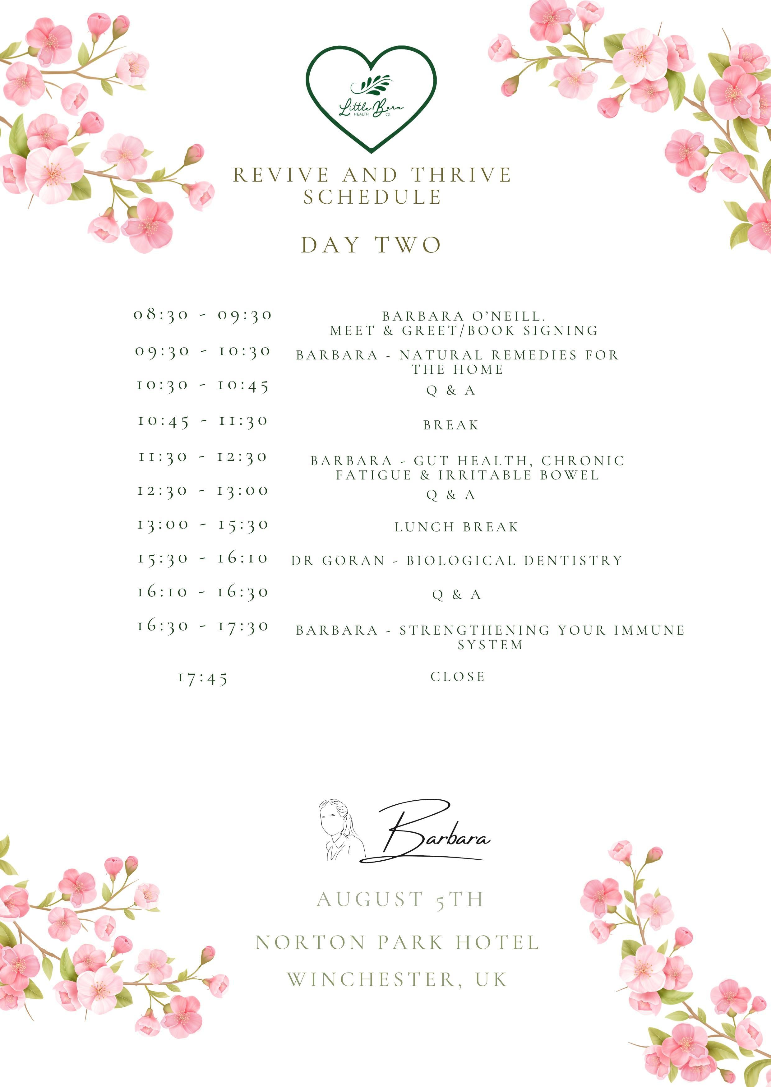 Revive and Thrive with Barbara O'Neill in Winchester UK 2026 - IN PERSON