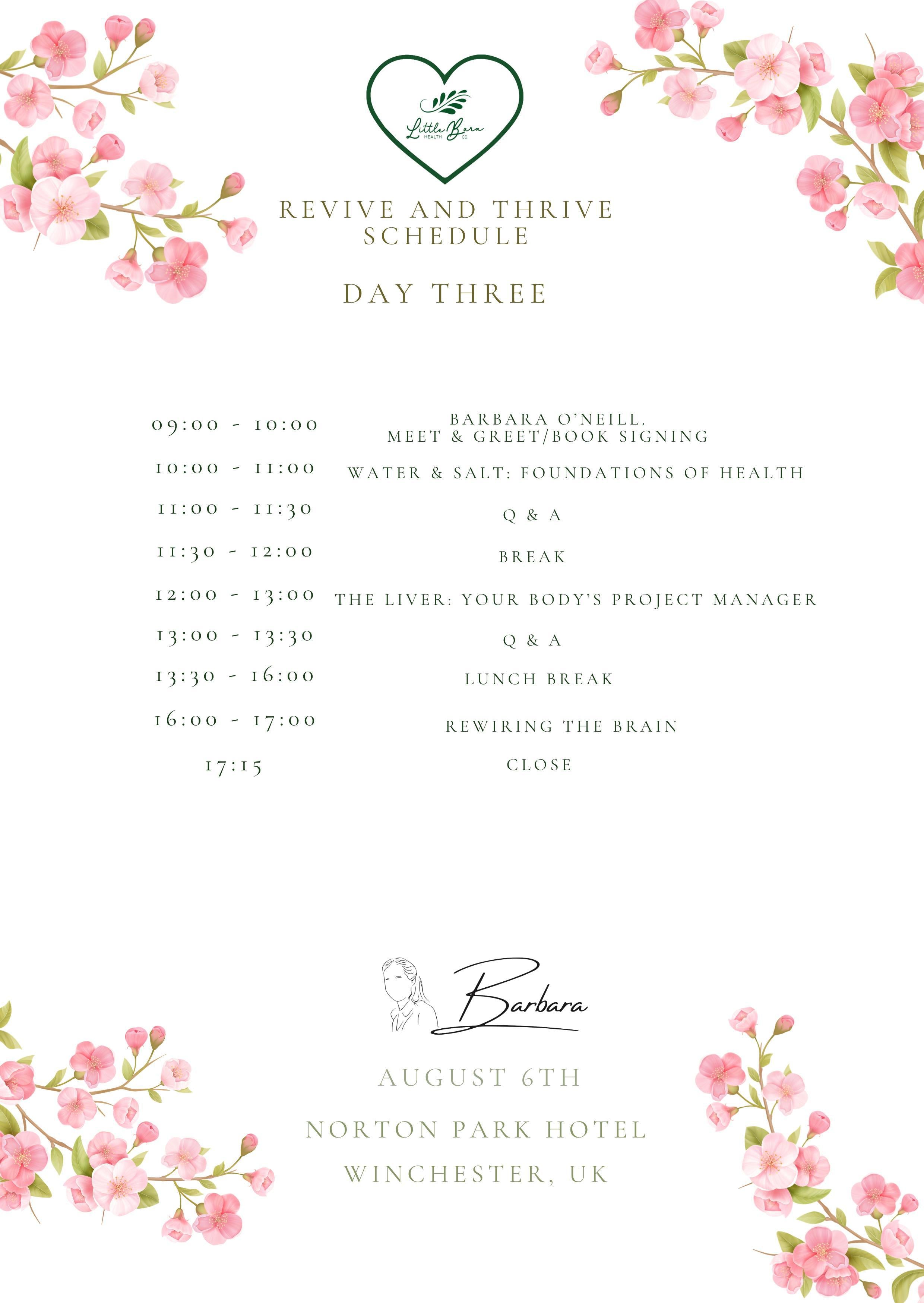 Revive and Thrive with Barbara O'Neill in Winchester UK 2026 - IN PERSON