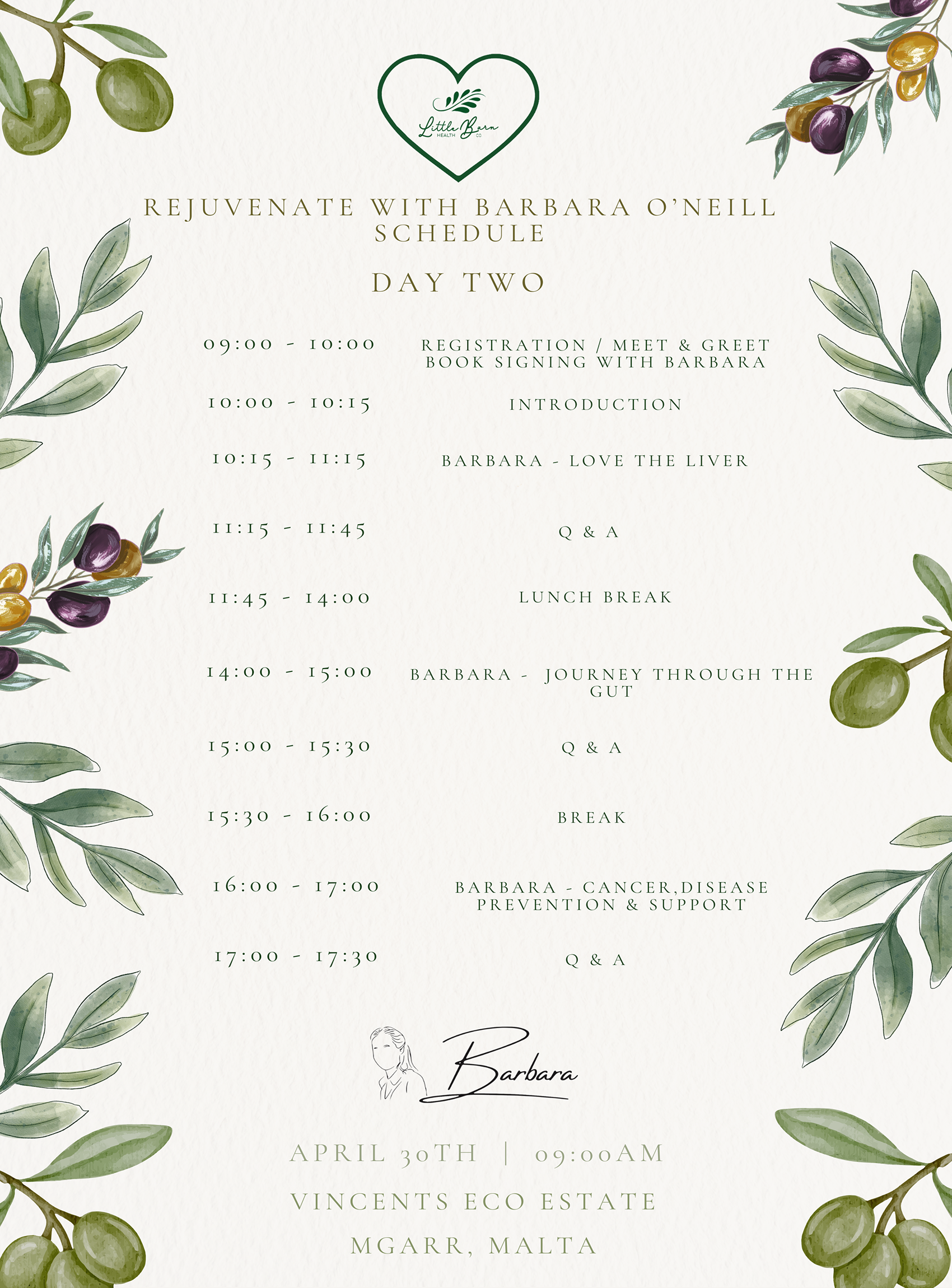 Rejuvenate with Barbara O'Neill in Malta - IN-PERSON