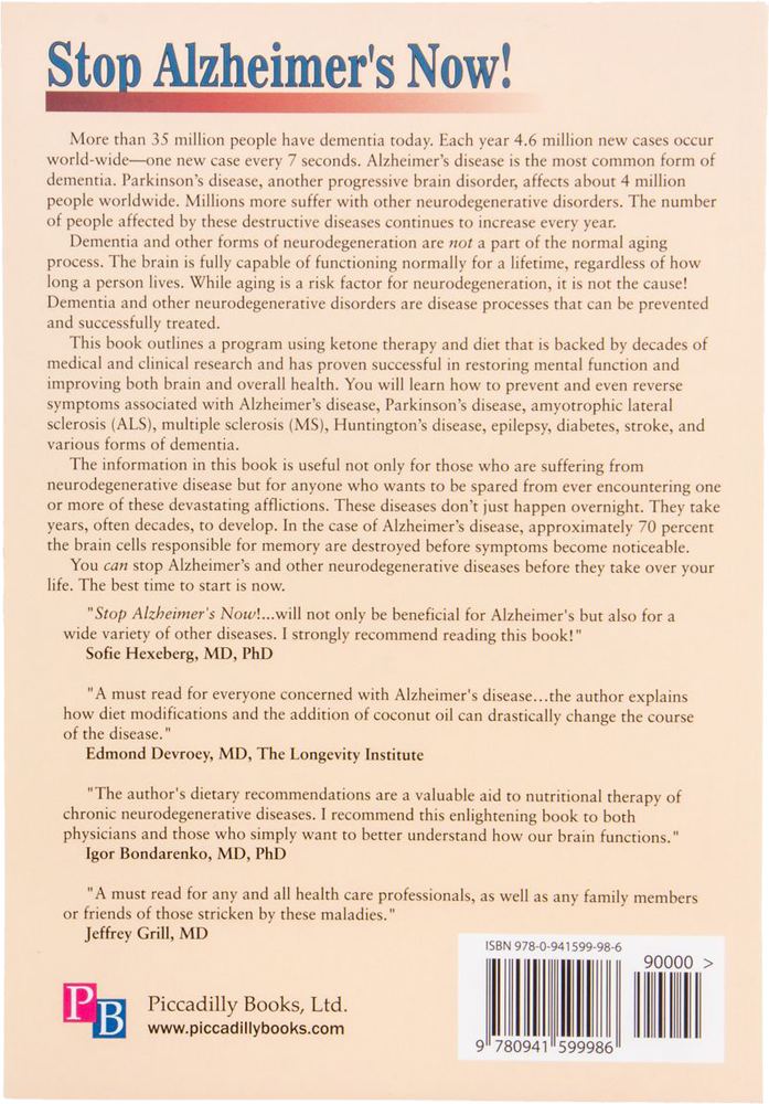 Stop Alzheimer’s Now! - Dr Bruce Fife